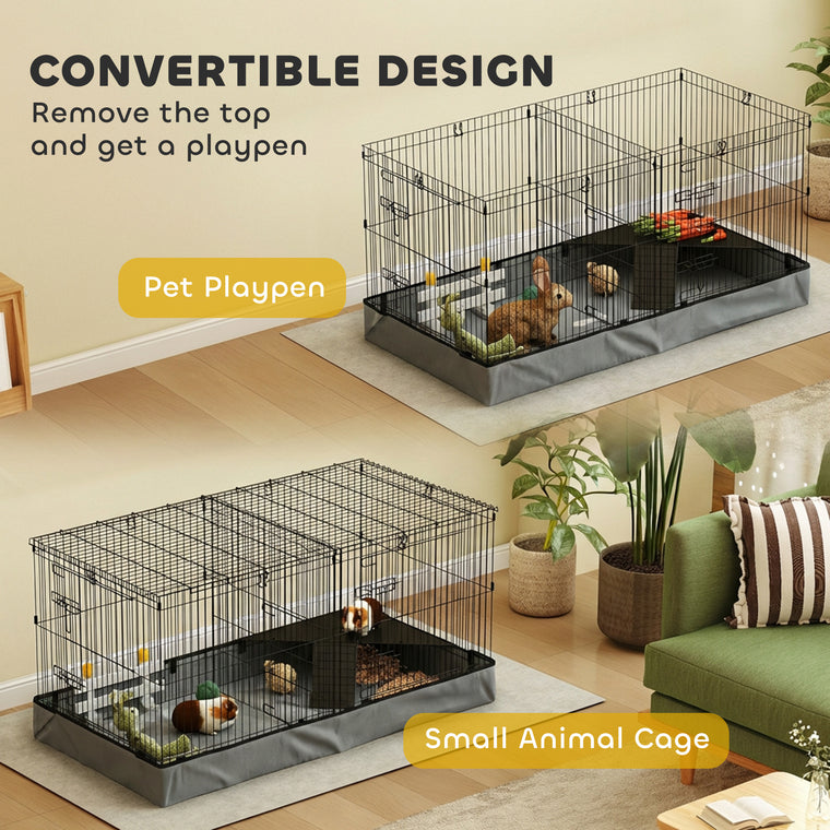 Guinea Pig Cage with Removable Top & Waterproof Liner