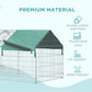 Pet Playpen with Roof, Metal Guinea Pig Cage, Rabbit Pen, Chicken Coop Run, Catio Cat Enclosure with Cover, Doors, Indoor Outdoor for Small Animals, 87" x 41" x 41", Green