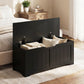 Storage Bench with Lift Top Storage Chest with Safety Hinges for Entryway, Living Room, Black
