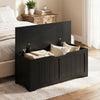Storage Bench with Lift Top Storage Chest with Safety Hinges for Entryway, Living Room, Black