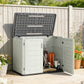 35 Cu.Ft Outdoor Storage Cabinet, Waterproof HDPE Outdoor Storage Shed with Lockable Doors and Openable Top