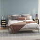 Boho Nightstands Set of 2, Bedside Tables with 2 Drawers for Living Room, Bedroom, Black