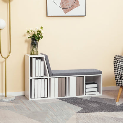 5-Cube Bookcase with Reading Nook - Grey