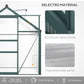6' x 10' x 6.6' Polycarbonate Greenhouse, Walk-In Green House Kit Garden, Plants Grow, Galvanized Sheet Aluminum Frame with Rain Gutter, Vents and Sliding Door, Green