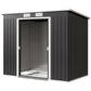 7' x 4' Galvanized Steel Garden Shed with Foundation Kit