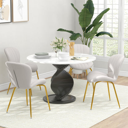 Cushioned Dining Chairs Set of 4 - Cream White