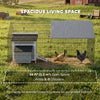 Large Metal Chicken Coop with Water-Resistant Cover & 4 Doors