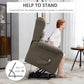Lift Chair for Elderly, Power Chair Recliner with Footrest, Remote Control, Side Pockets for Living Room, Brown