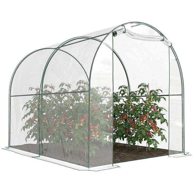 6.6' x 8.2' x 6.6' Transparent Dome Tunnel Greenhouse