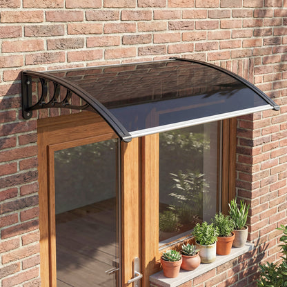 29.9" x 39.4" Transparent Polycarbonate Door Awning Canopy