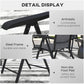 2PCs Outdoor Wicker Folding Chairs with Adjustable Backrest, Grey