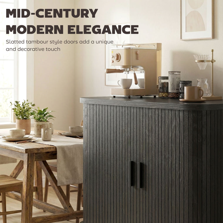 35.4" Sideboard Buffet with Tambour Doors