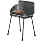 2-in-1 Camping Stove & Gas Griddle Combo, 20,000 BTU Portable Propane Grill with Detachable Legs, Wind Guards, Black