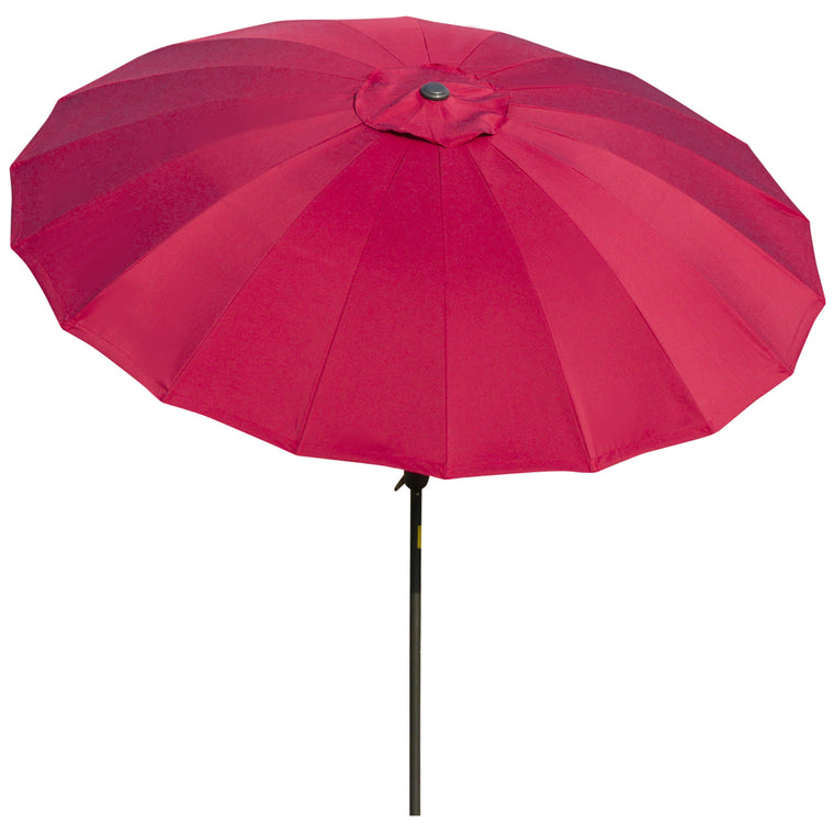 8ft Wine Red Shanghai Garden Parasol with Crank & Tilt