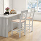 Counter Height Stools Set of 2, Farmhouse Bar Stools with Backs, Solid Wood Counter Stools for Kitchen Island