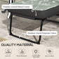 Folding Outdoor Lounge Chair with Cushion, Adjustable Backrest, Reclining Patio Garden Chair with Footrest, Wine Red