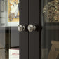 71" Pantry Cabinet with Microwave Space, Buffet with Hutch, 2 Drawers, Adjustable Shelves and Glass Doors, Black