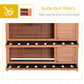 54"L 2-Story Large Rabbit Hutch Bunny Cage Wooden Pet House Small Animal Habitat with Lockable Doors, No Leak Tray and Waterproof Roof for Outdoor/Indoor Orange