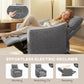 Power Recliner Chair, Chenille Upholstered Recliner Chair with USB Ports, Footrest, Dark Grey