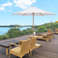 ⌀9' x 8' H Patio Umbrella, Market Umbrella with Hardwood Frame and Wind Vent, Outdoor Beach Parasol, White