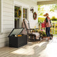 Large Deck Box, Outdoor Storage Container with Lock for Pool Toys, Garden Tools, Furniture and Sports Equipment, Grey
