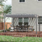 12.8' x 9.7' Louvered Pergola with Retractable Roof, Metal Pergola for Lawn Garden Patio, Grey
