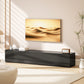 Floating TV Stand for TVs up to 75 Inch, 70.9" TV Cabinet, Entertainment Center with 2 Flip Doors, High Gloss Black