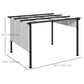Metal Pergola, Outdoor Pergola with Retractable Canopy, for Garden, Patio, Backyard, Deck