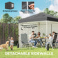 8.2 x 8.2 ft Pop Up Canopy Tent with 4 Sidewalls, UPF 50+ Outdoor Instant Canopy with Carry Bag, Dark Grey
