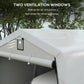 Portable Garage, Heavy Duty Carport Canopy with Ventilation Windows and Large Roll-up Door, Dark Grey