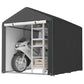 Portable Bicycle Shed with Galvanised Steel Frame and Large Door, Waterproof Outdoor Shed for Garden Tools, Black