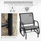 Patio Glider with Breathable Mesh Fabric Seat & Backrest, Metal Frame Outdoor Glider Swing Chair with Armrests, Grey
