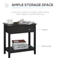 End Side Table in Flip Top Design with Cabinet and Bottom Shelf, Storage Furniture Decoration for Bedroom Living Room Office, Dark Coffee