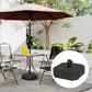 Square Patio Umbrella Base Holder, Outdoor Umbrella Stand, 17.7" L x 17.7" W x 9.8" H Black