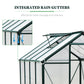 6' x 8' Greenhouse Clear & Twin Wall Panels Green Frame Press to Select