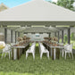 Heavy Duty Large Party Tent & Carport with Removable Sidewalls, Portable Garage Canopy Tent, White