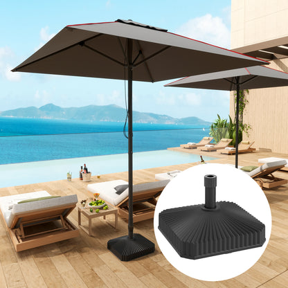 17.7" x 17.7" x 11.8" Black Heavy Duty Umbrella Base