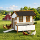 47" Chicken Coop Wooden Chicken House Rabbit Hutch Raised Poultry Cage Portable Hen Pen Backyard