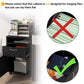 24" Small Filing Cabinet with Open Compartment, Drawer and Wheels, Home Office Storage Cabinet, Black