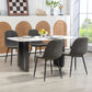 Retro Dining Table Chairs Set of 4, PU Leather Upholstered Kitchen Table Chairs for Living Room, Bedroom