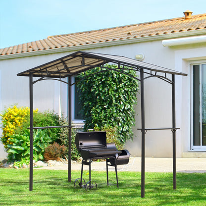 8' x 5' Aluminum Grill Gazebo with Side Shelves