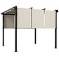 Metal Pergola, Outdoor Pergola with Retractable Canopy, for Garden, Patio, Backyard, Deck