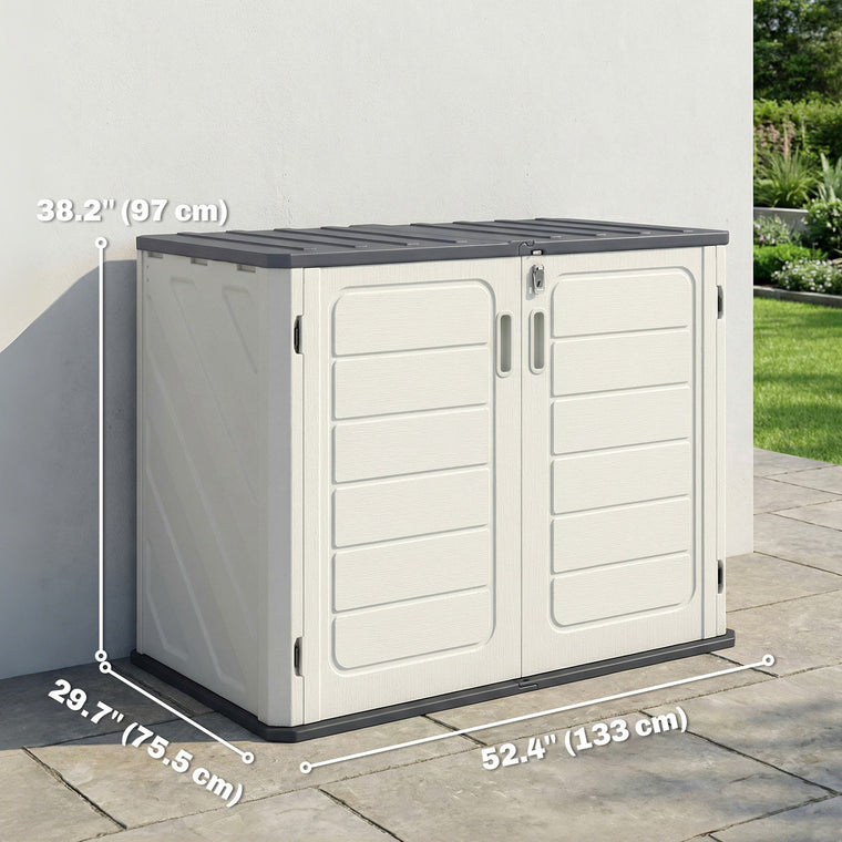 35 Cu.Ft HDPE Storage Cabinet with Lockable Doors