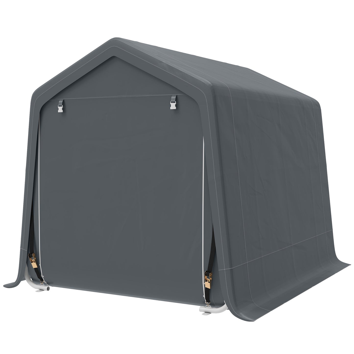 Garden Storage Tent, Patio Storage Shelter w/ Metal Frame and Double Zipper Doors, Green