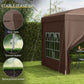10'x10' Outdoor Pop Up Party Tent Wedding Gazebo Canopy with Carrying Bag (Coffee)