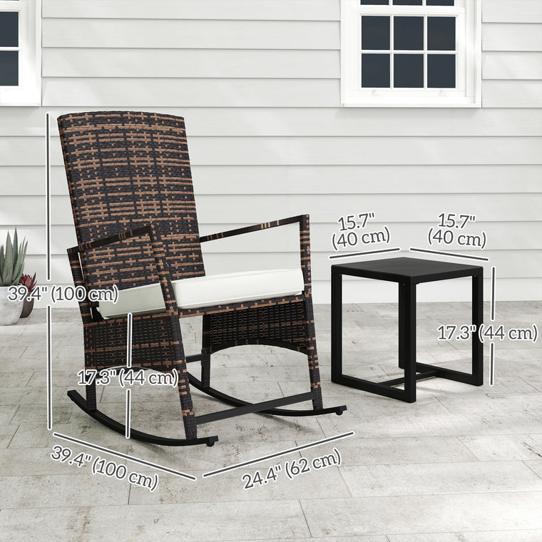 3-Piece Bistro Set with 3-Level Reclining Chairs
