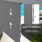 Patio Door Blinds, Outdoor Roller Shades, Cordless Roll Up Shade for Porch Gazebo, Light Grey
