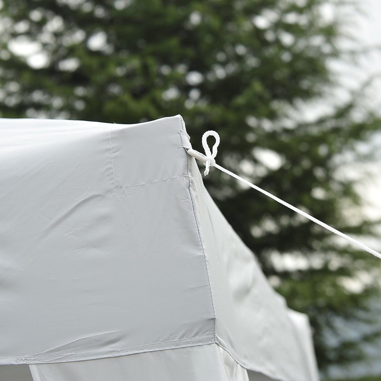10' x 10' Arbor Barnum Folding Pop-up Garden Gazebo with Transport Bag-White