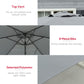 10ft Cantilever Patio Umbrella Offset Parasol with Crank Handle, Cross Base for Garden, Deck, Dark Grey
