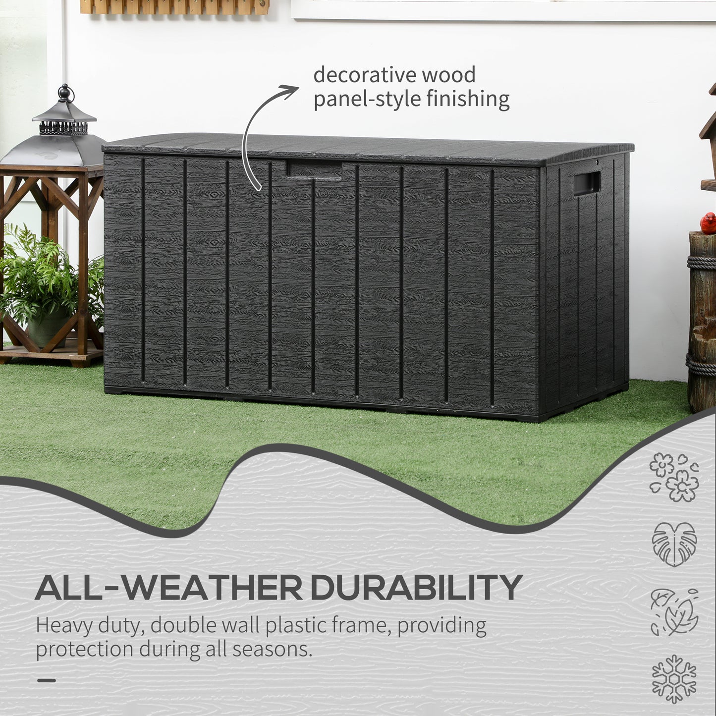 81 Gallon Storage Box with Wheels and Handles
